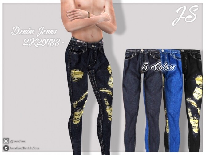 Sims 4 Denim Jeans 2K20488 by JavaSims at TSR