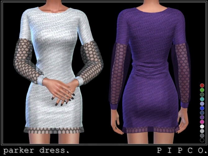 Sims 4 Parker dress by Pipco at TSR