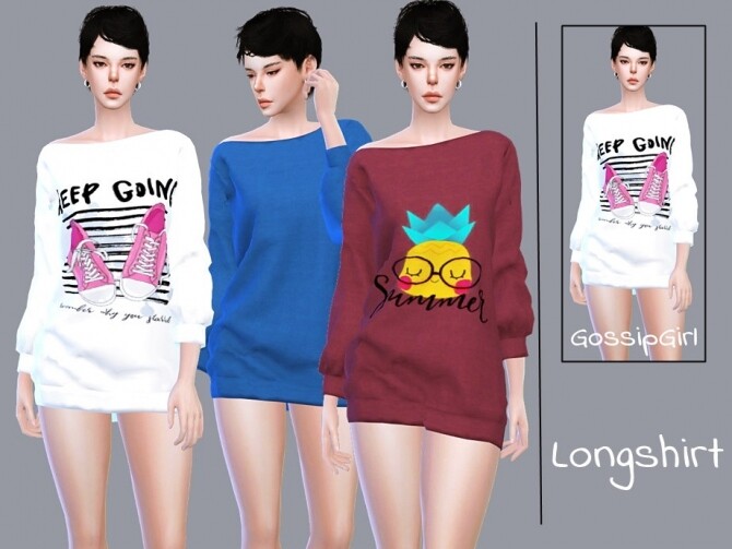 Sims 4 Longshirt by GossipGirl S4 at TSR