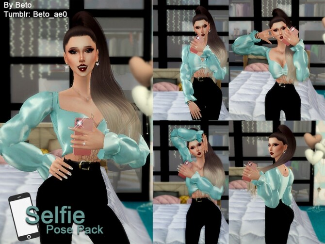 Sims 4 Selfie Pose Pack by Beto ae0 at TSR