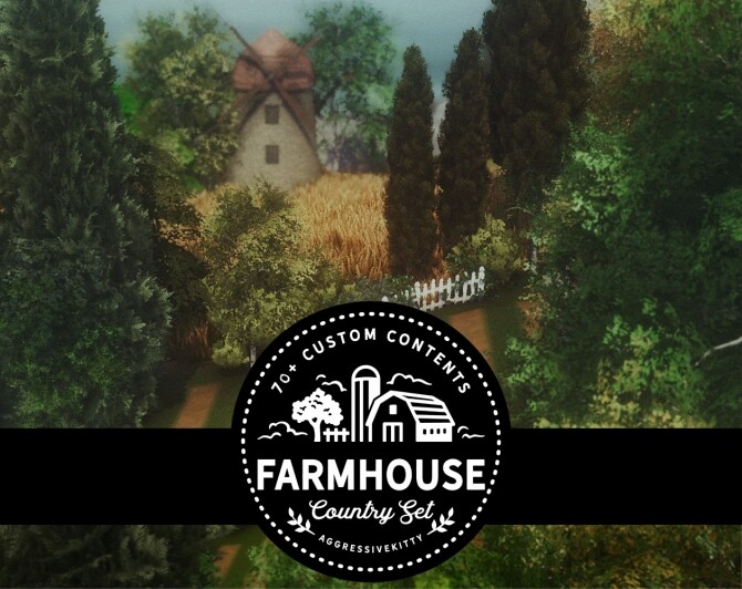 Sims 4 Country Life Farm Set 70+ items at AggressiveKitty