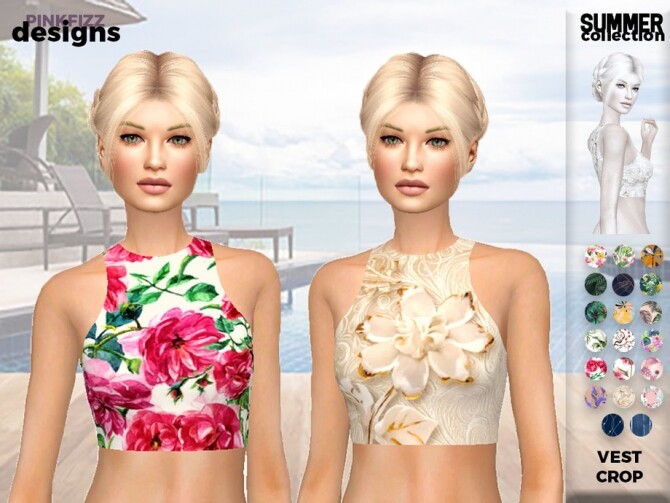 Sims 4 Summer Vest Crop 139 by Pinkfizzzzz at TSR