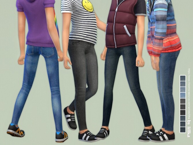 Sims 4 Skinny Jeans for Girls 10 by lillka at TSR