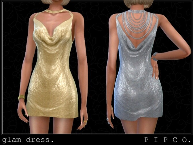 Sims 4 Glam dress by Pipco at TSR