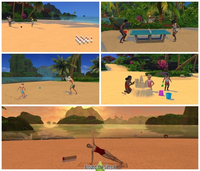 Sims 4 Beach activities set at Around the Sims 4