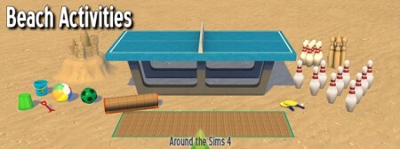 Beach activities set at Around the Sims 4