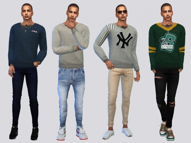 Sims 4 Random Knit Sweaters by McLayneSims at TSR