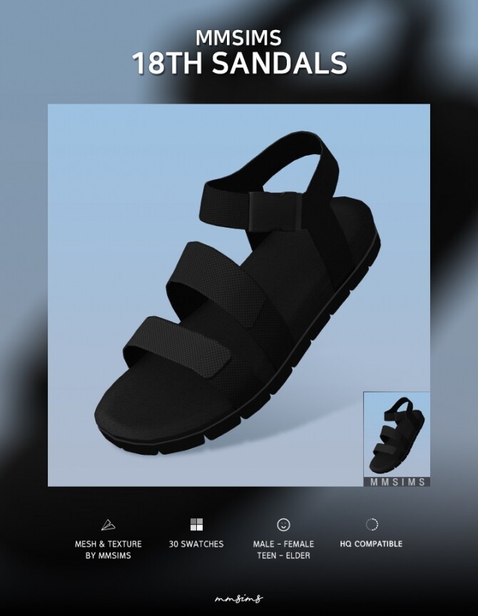 Sims 4 18th Sandals at MMSIMS