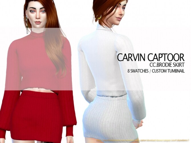 Sims 4 Brodie Skirt by carvin captoor at TSR