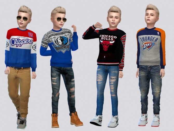 Sims 4 NBA Pullover Kids by McLayneSims at TSR