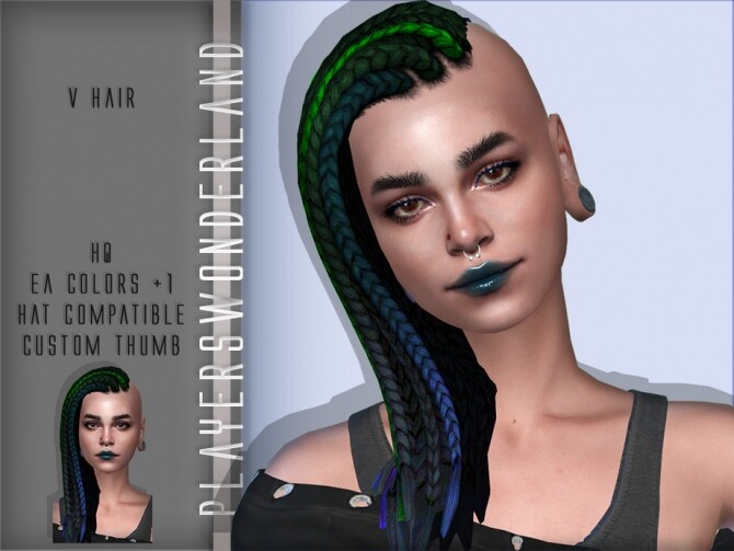 Sims 4 V Hairstyle by PlayersWonderland at TSR