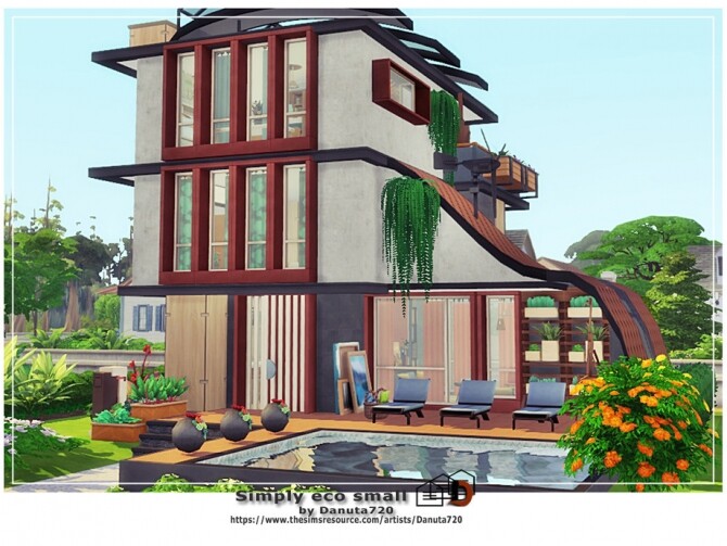 Sims 4 Simply eco small house by Danuta720 at TSR