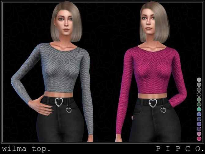 Sims 4 Wilma top set by pipco at TSR