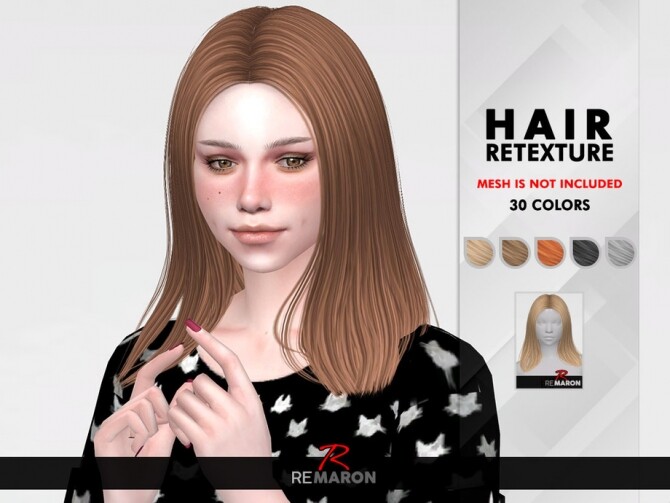 Sims 4 Minaj Hair Retexure by remaron at TSR