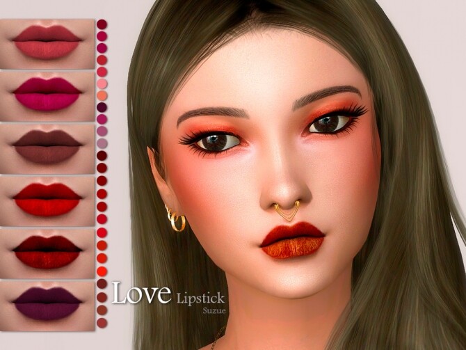 Sims 4 Love Lipstick by Suzue at TSR