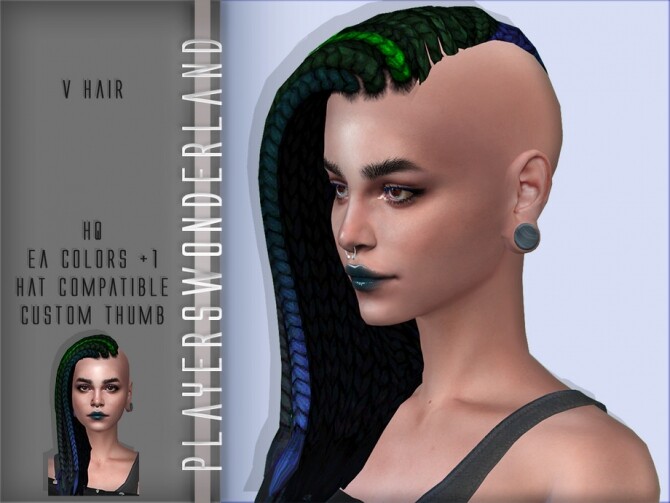 Sims 4 V Hairstyle by PlayersWonderland at TSR