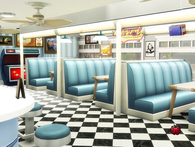 Sims 4 James diner by melapples at TSR