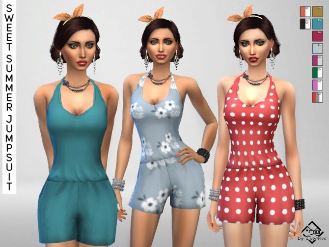 Sims 4 Sweet Summer Jumpsuit by Devirose at TSR