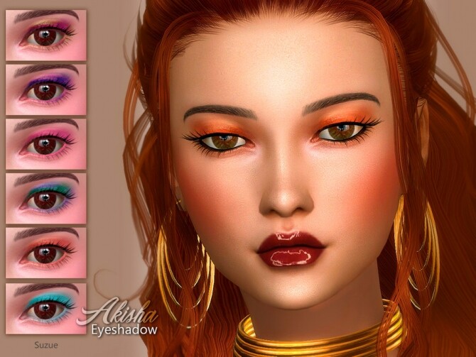 Sims 4 Akisha Eyeshadow by Suzue at TSR