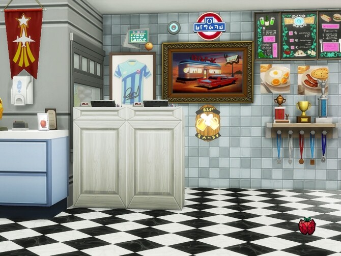 Sims 4 James diner by melapples at TSR