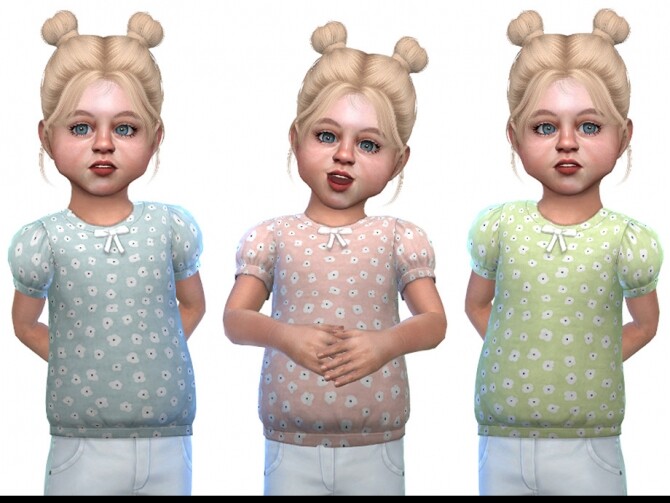 Sims 4 Top for Toddler Girls 02 by Little Things at TSR