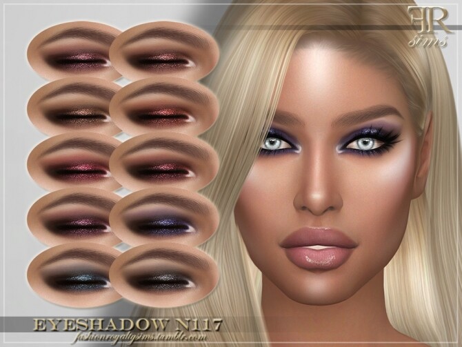 Sims 4 FRS Eyeshadow N117 by FashionRoyaltySims at TSR