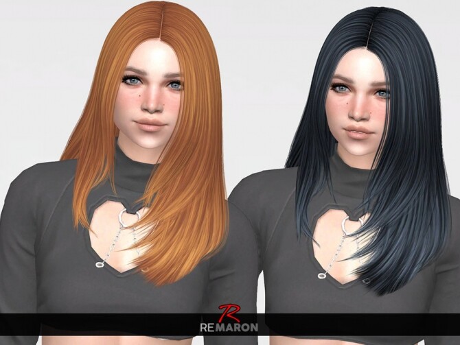 Sims 4 Jennie Hair Retexture by remaron at TSR