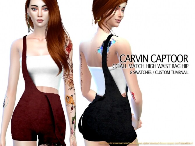 Sims 4 All match high waist bag hip by carvin captoor at TSR