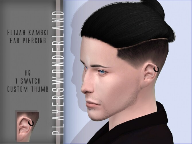Sims 4 Elijah Kamski Ear Piercing by PlayersWonderland at TSR