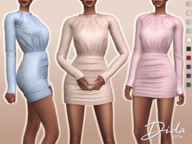 Sims 4 Dida Dress by Sifix at TSR