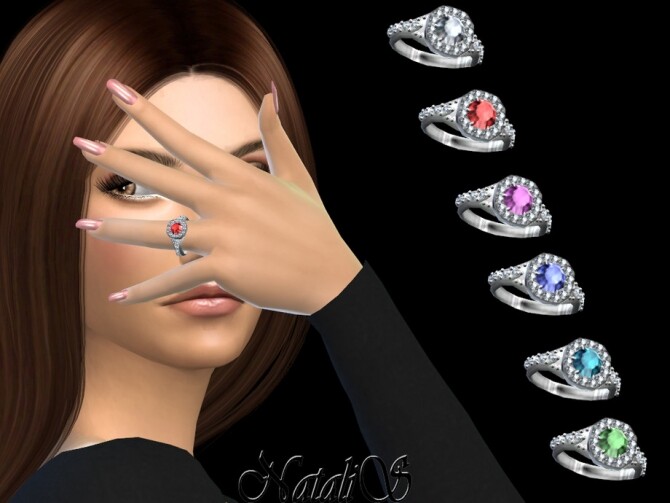 Sims 4 Art deco engagement ring by NataliS at TSR