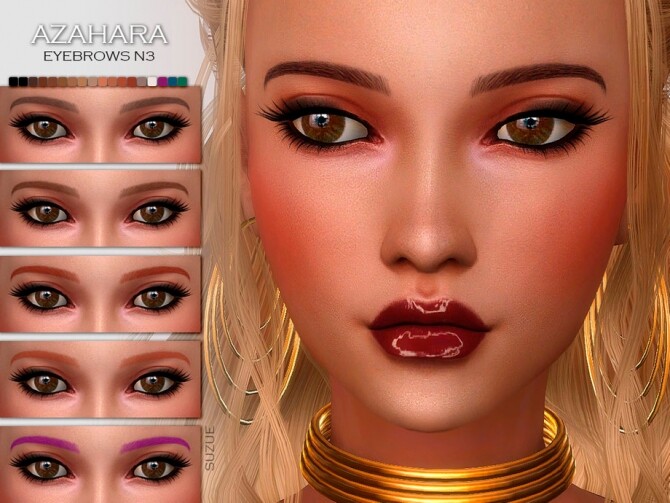Sims 4 Azahara Eyebrows N3 by Suzue at TSR