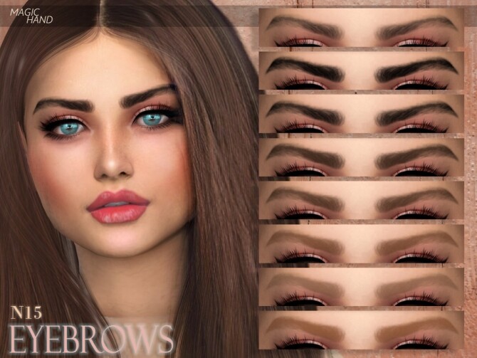 Sims 4 Eyebrows N15 by MagicHand at TSR