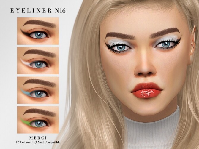 Sims 4 Eyeliner N16 by Merci at TSR