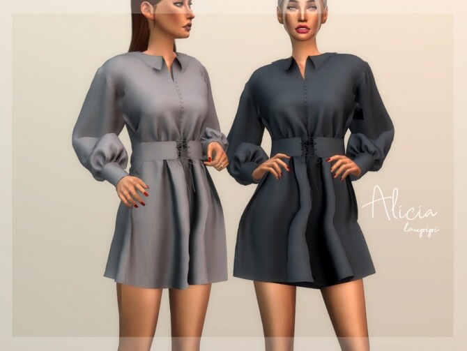 Sims 4 Alicia dress by laupipi at TSR