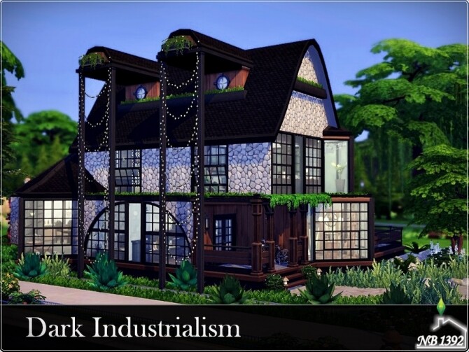 Sims 4 Dark Industrialism home by nobody1392 at TSR