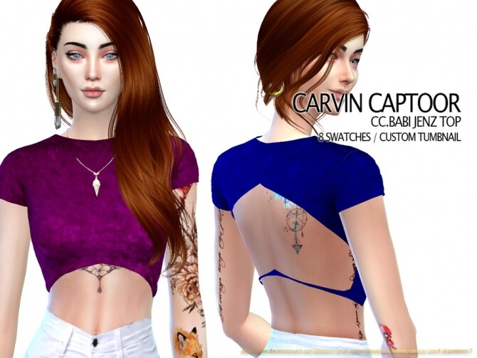 Sims 4 Babi Jenz Top by carvin captoor at TSR
