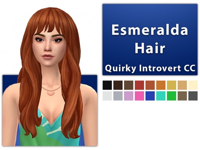 Sims 4 Esmeralda Hair by qicc at TSR