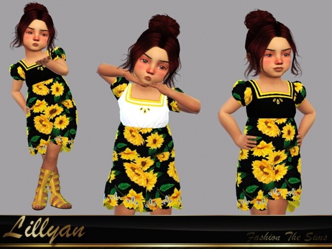 Sims 4 Dress Pauliny by LYLLYAN at TSR