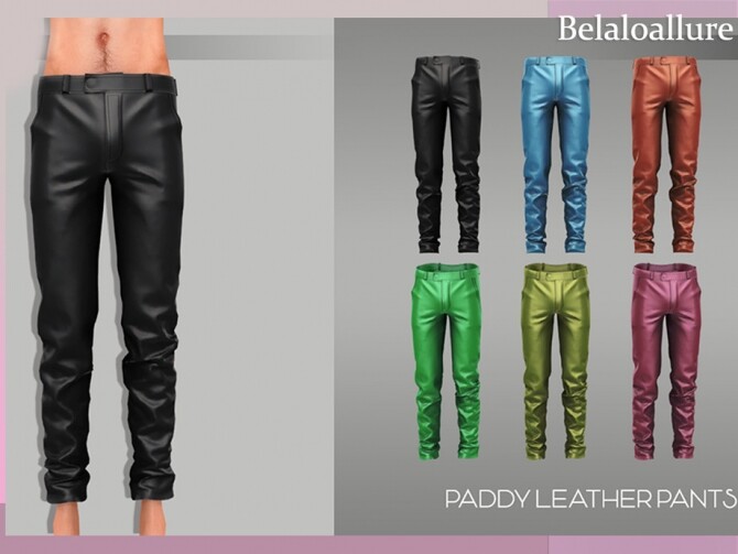 Sims 4 Paddy leather pants by belal1997 at TSR