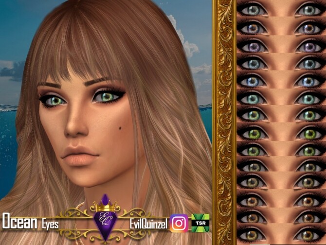 Sims 4 Ocean Eyes by EvilQuinzel at TSR