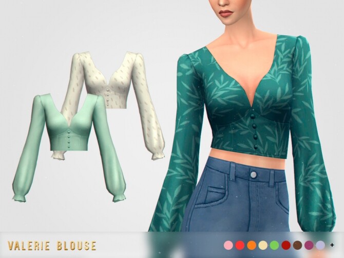 Sims 4 Valerie Blouse by pixelette at TSR