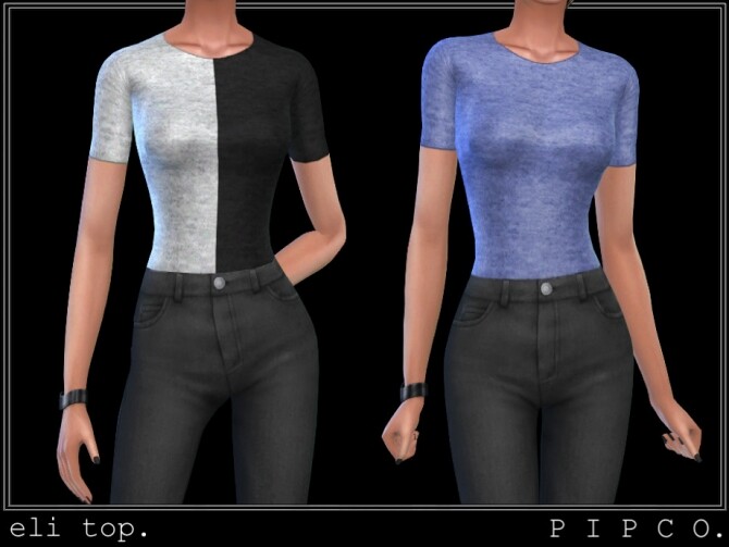 Sims 4 Eli top set by Pipco at TSR