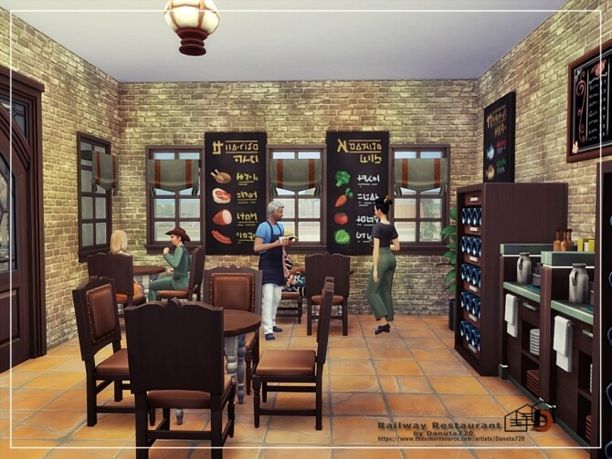 Sims 4 Railway Restaurant by Danuta720 at TSR