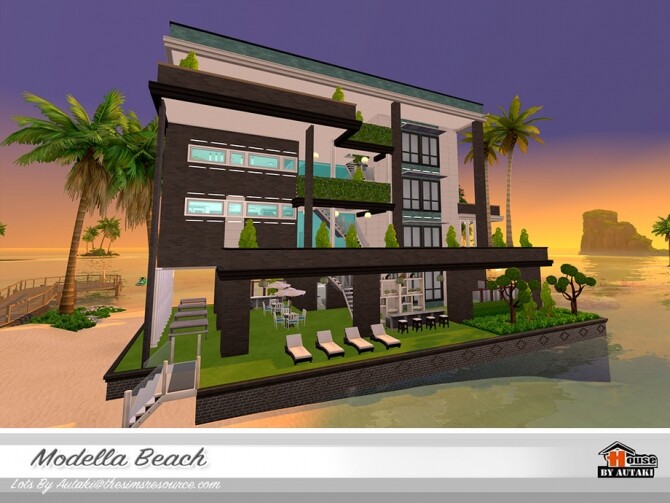 Sims 4 Modella Beach Home by autaki at TSR