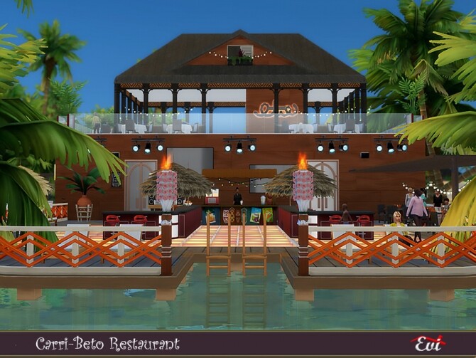 Sims 4 Carri Beto Restaurant by evi at TSR