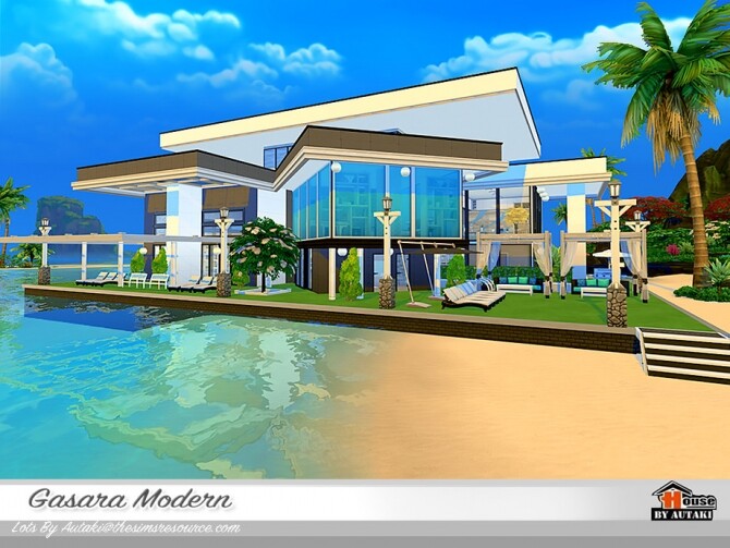 Sims 4 Gasara Modern Home NoCC by autaki at TSR