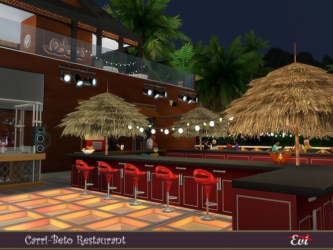 Sims 4 Carri Beto Restaurant by evi at TSR