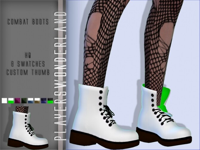 Sims 4 Combat Boots by PlayersWonderland at TSR