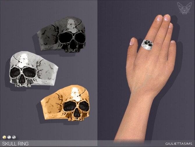 Sims 4 Skull Ring by feyona at TSR